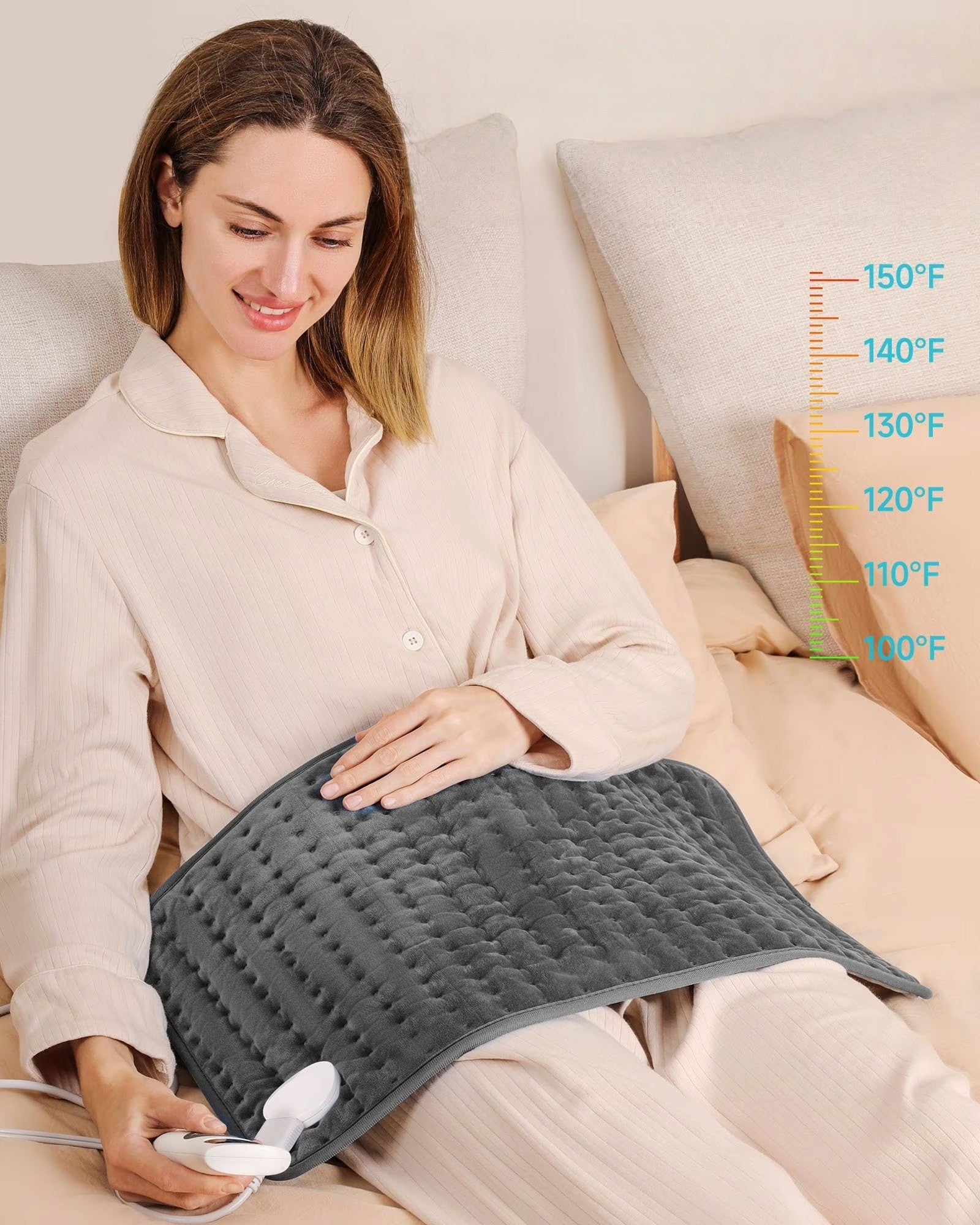 ALLJOY 60x30cm Heating Pad 6 Heat Levels Shoulder Back Abdomen Leg Relief Packaging status original
