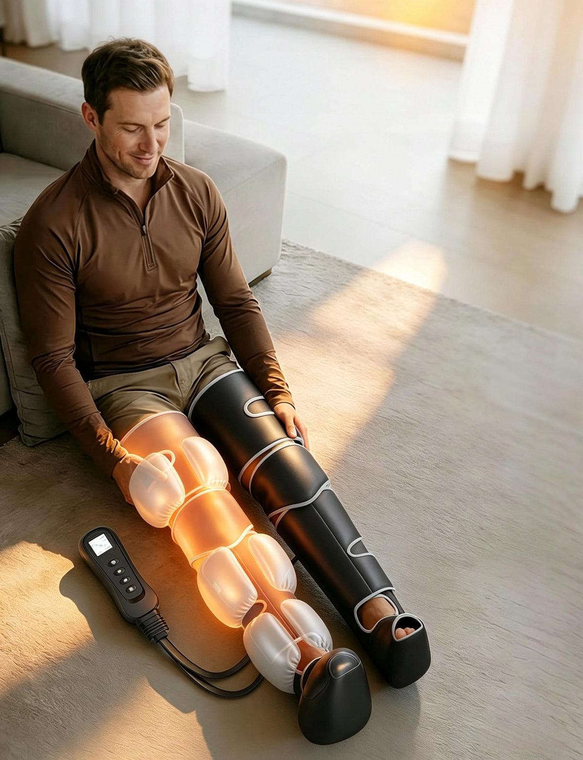 ALLJOY Leg Massager for Circulation and Pain Relief, Heat and Compression Medical device no