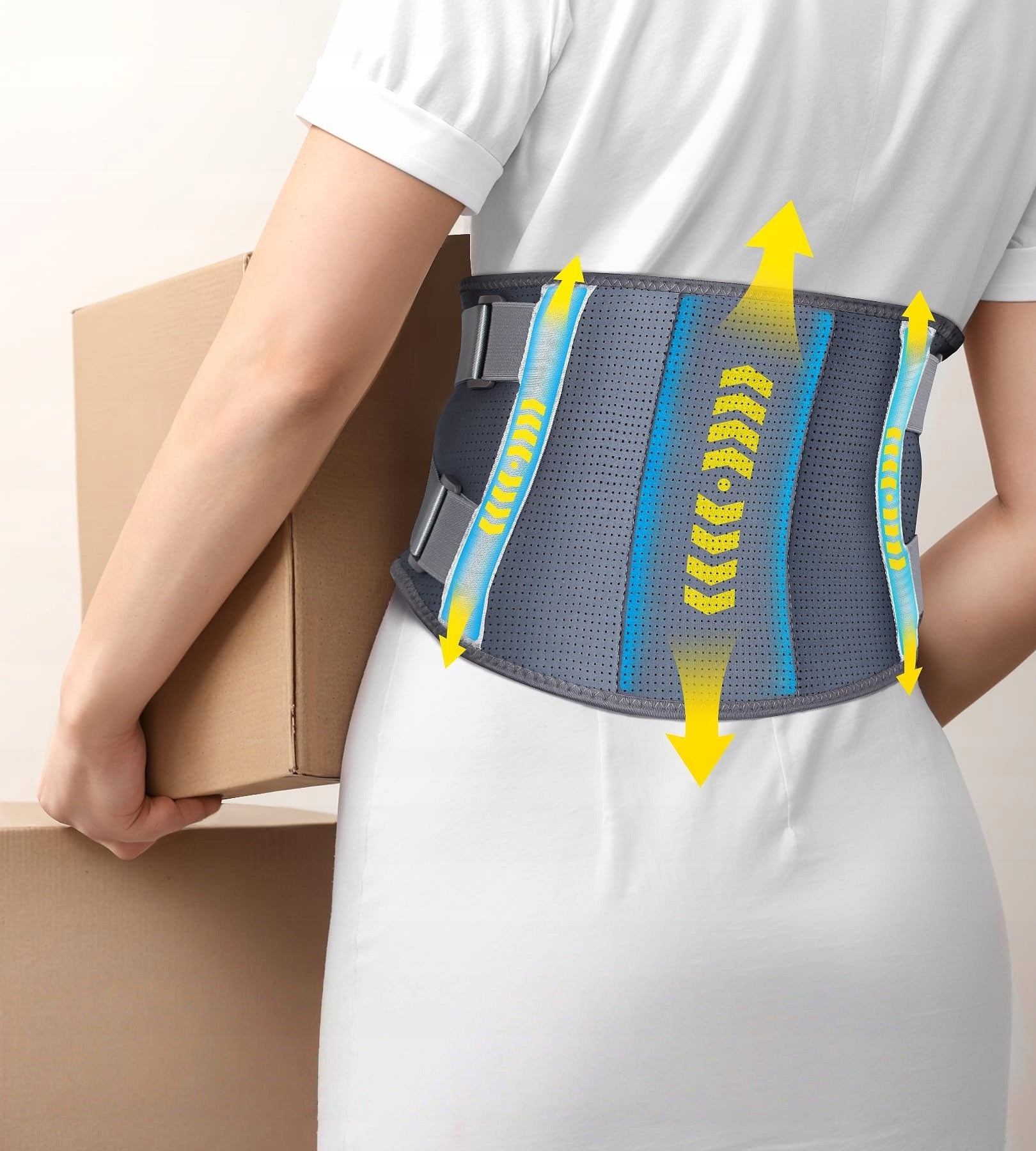 ALLJOY Portable Heating Massage Belt with Lumbar Support & Touch Control Packaging status original