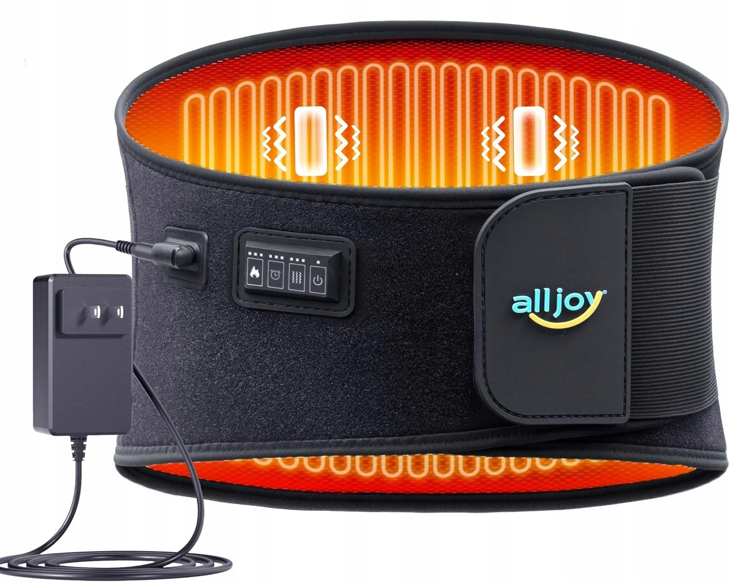 ALLJOY Portable Heating Massage Belt with Lumbar Support