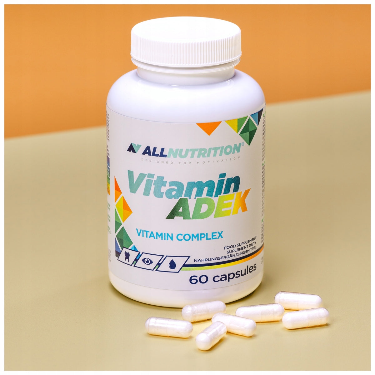 ALLNUTRITION ADEK 60CAP VITAMIN A D3 E K2 MK-7 BONES IMMUNITY VISION SKIN Manufacturer code 5902837756059