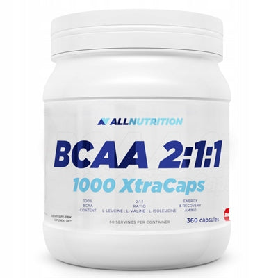 ALLNUTRITION BCAA 2:1:1 1000 XTRACAPS 360 CAPSULES AMINO ACIDS REGENERATION