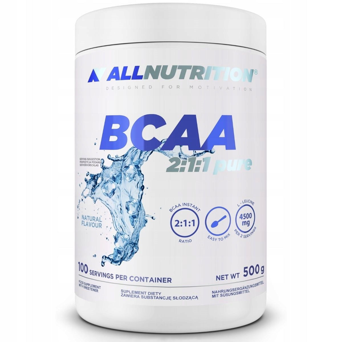 ALLNUTRITION BCAA 2:1:1 PURE 500g AMINO REGENERATION AMINO MUSCLES STRENGTH