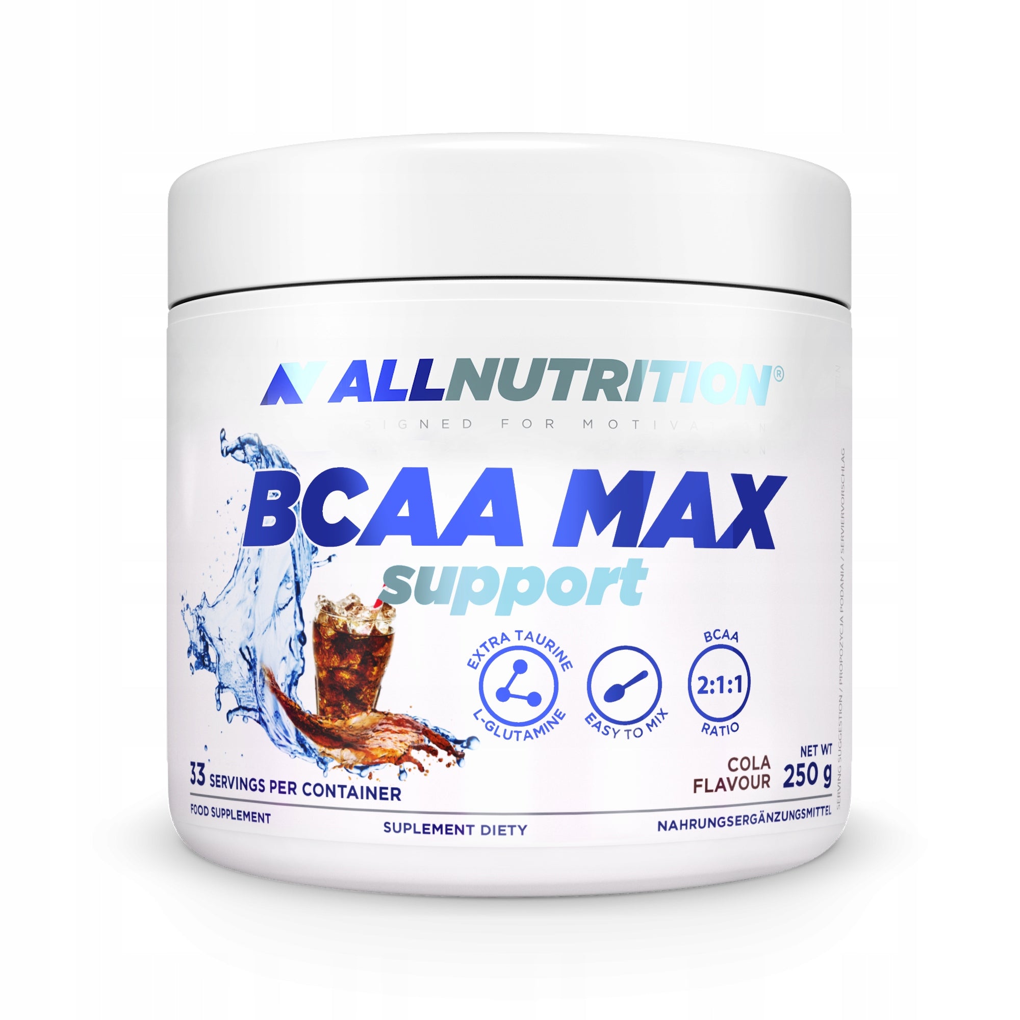 ALLNUTRITION BCAA MAX SUPPORT 250g COLA AMINO ACIDS MUSCLE REGENERATION STRENGTH