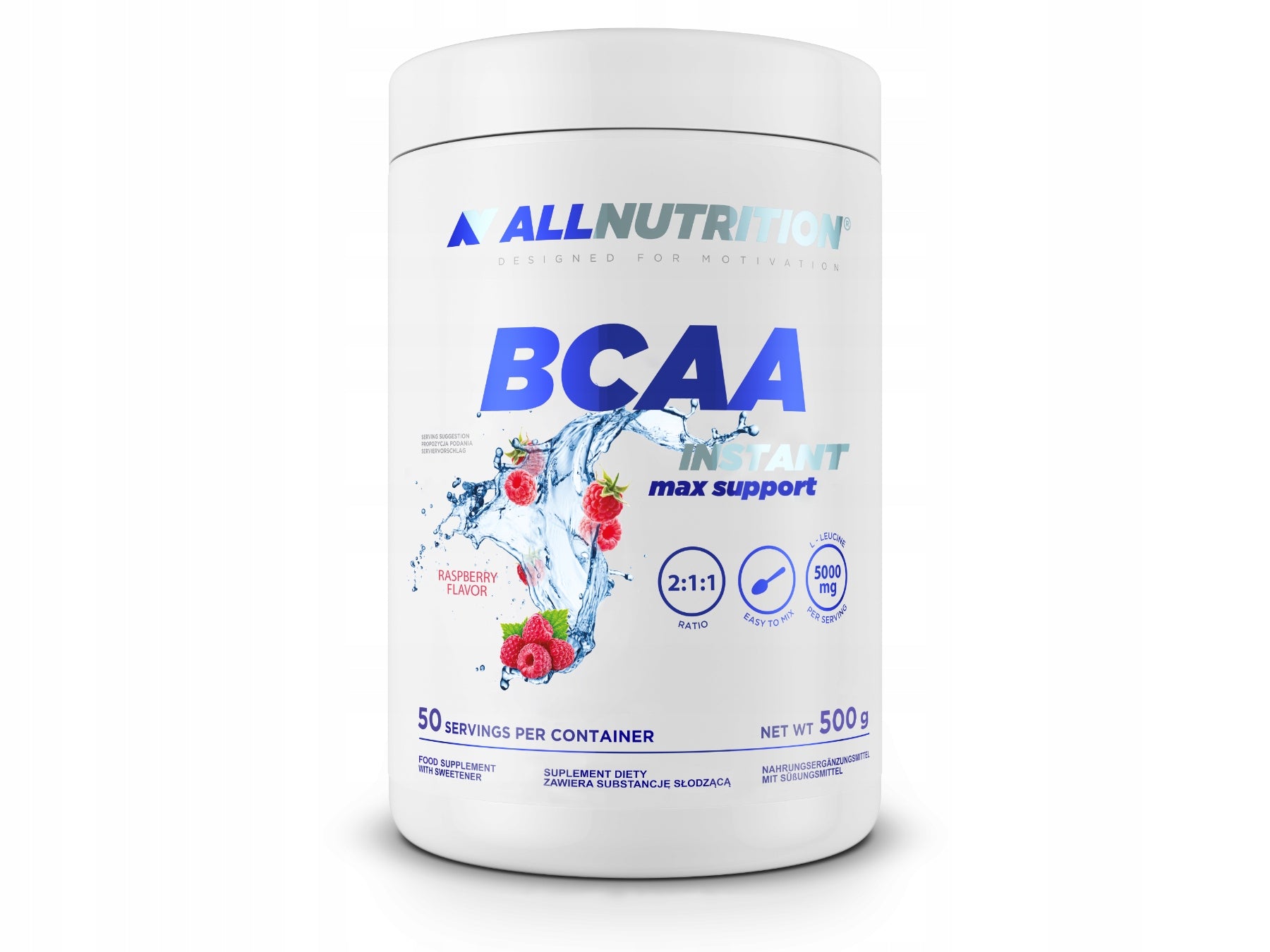 ALLNUTRITION BCAA MAX SUPPORT INSTANT 500g MALINA AMINO ACIDS REGENERATION