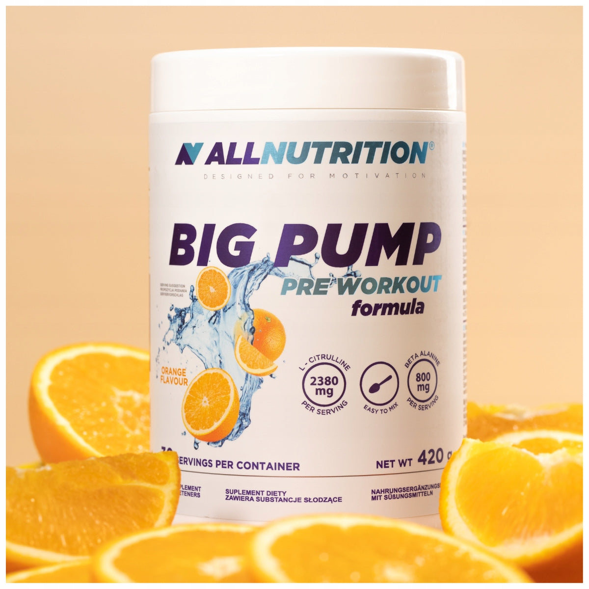 ALLNUTRITION BIG PUMP PRE WORKOUT 420G ORANGE PRE-WORKOUT ENERGY EAN (GTIN) 5902837744636