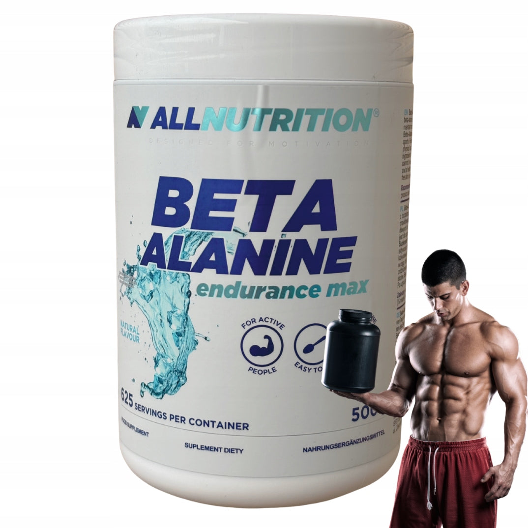 ALLNUTRITION Beta Alanine 500g Endurance Max 3600mg strength 125 servings Expiration date at least 1 year from the date of purchase