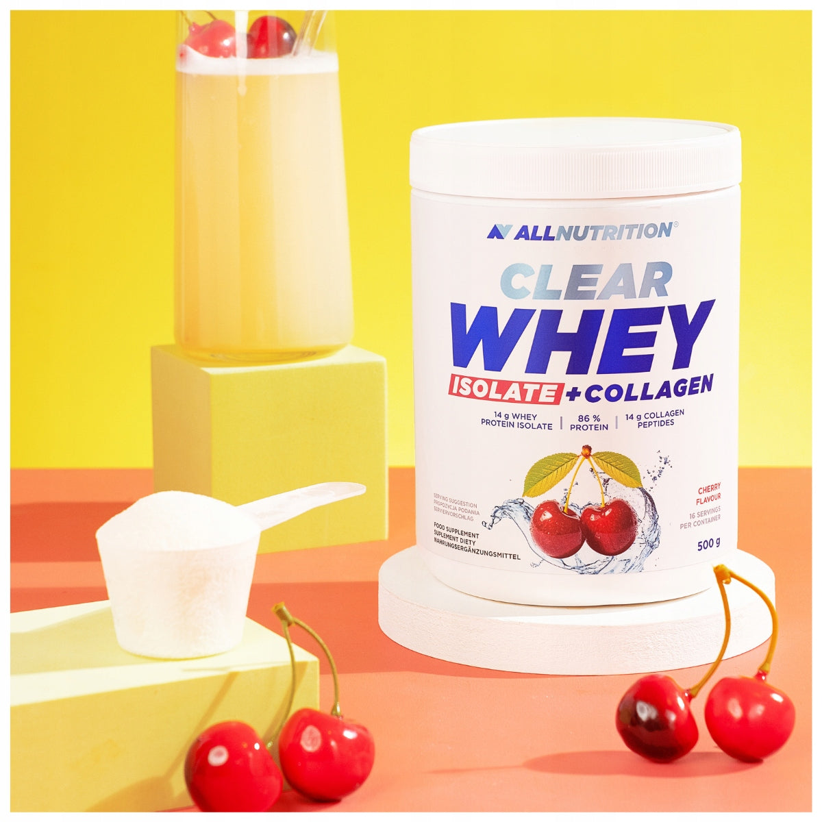 ALLNUTRITION CLEAR WHEY ISOLATE + COLLAGEN 500G CHERRY PROTEIN SUPPLEMENT EAN (GTIN) 5902837761718