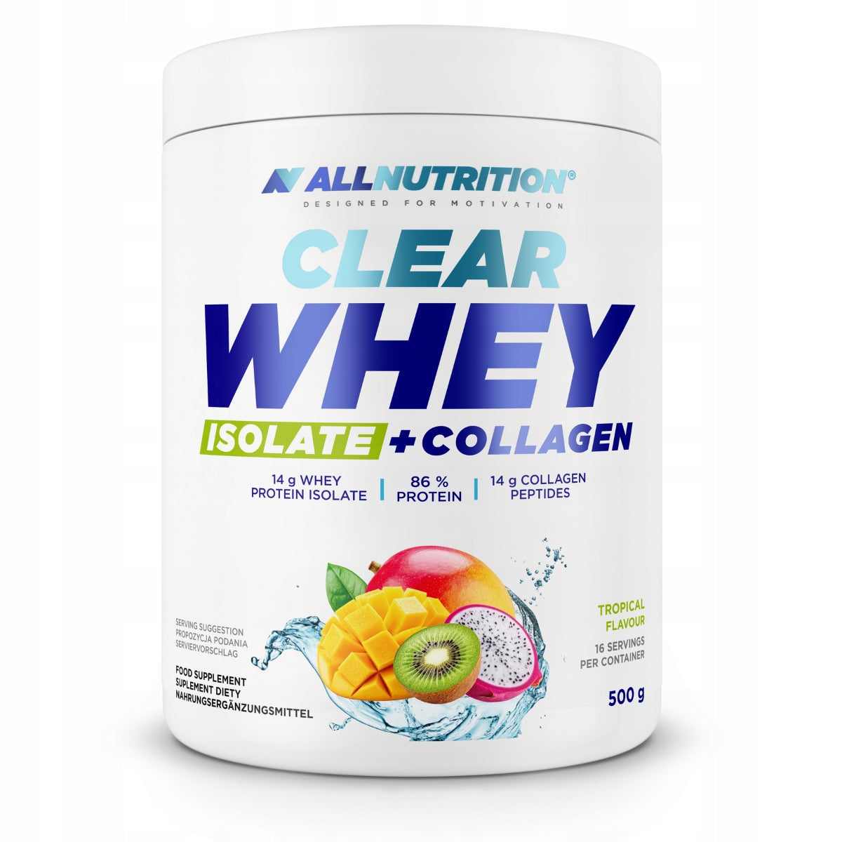 ALLNUTRITION CLEAR WHEY ISOLATE + COLLAGEN 500G TROPICAL PROTEIN SUPPLEMENT