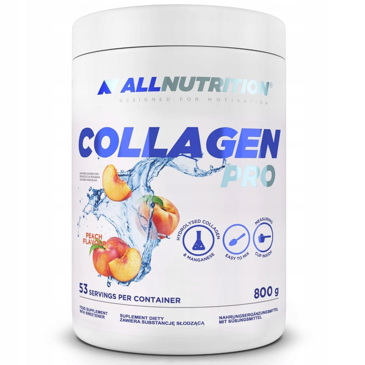 ALLNUTRITION COLLAGEN PRO 800G PEACH COLLAGEN JOINTS BONES SKIN HAIR