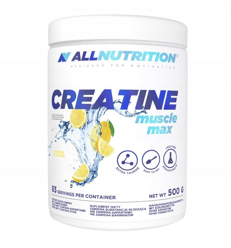 ALLNUTRITION CREATINE MUSCLE MAX 500G LEMON CREATINE MONOHYDRATE STRENGTH POWER