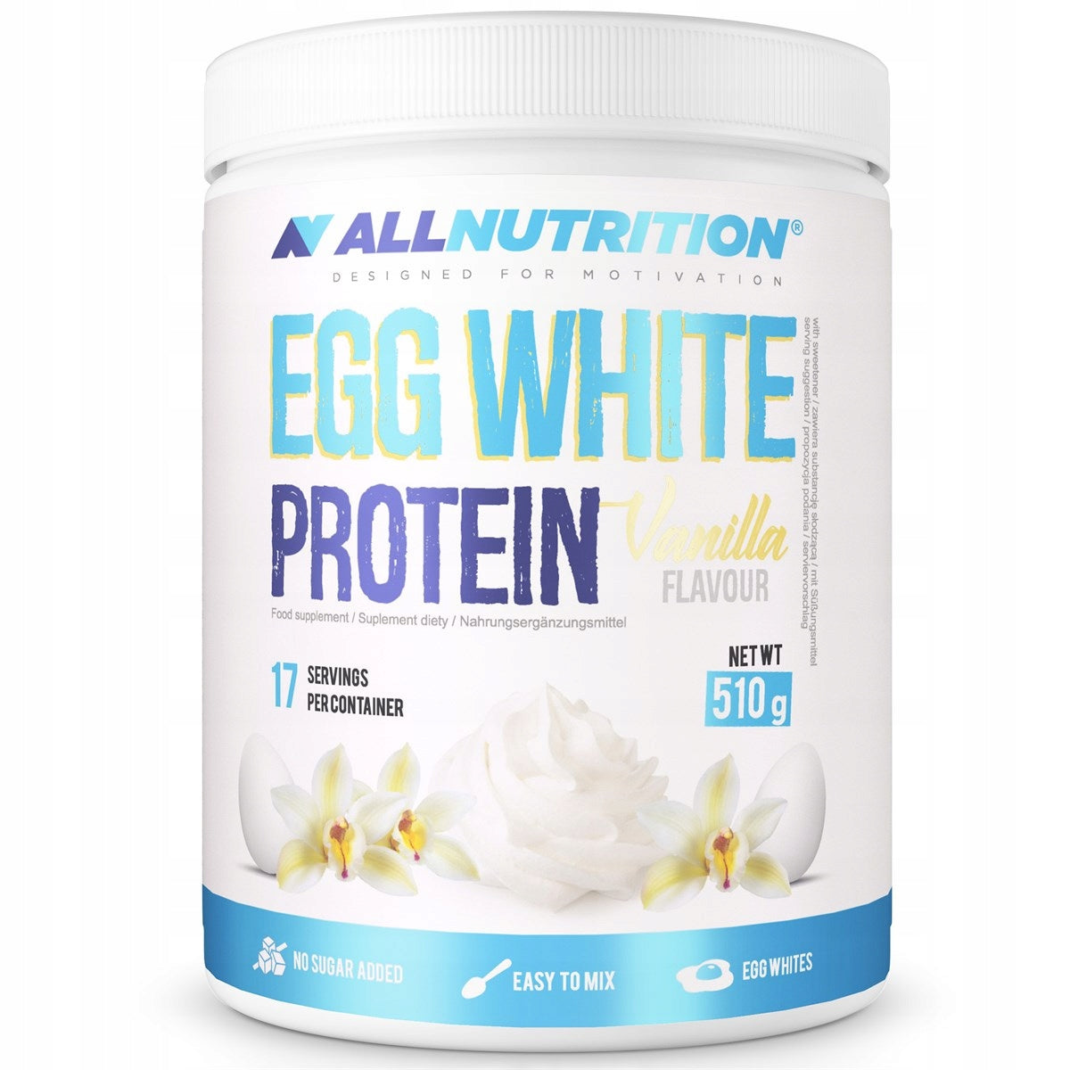 ALLNUTRITION EGG WHITE PROTEIN 510g EGG PROTEIN MASS REGENERATION EGG STRENGTH