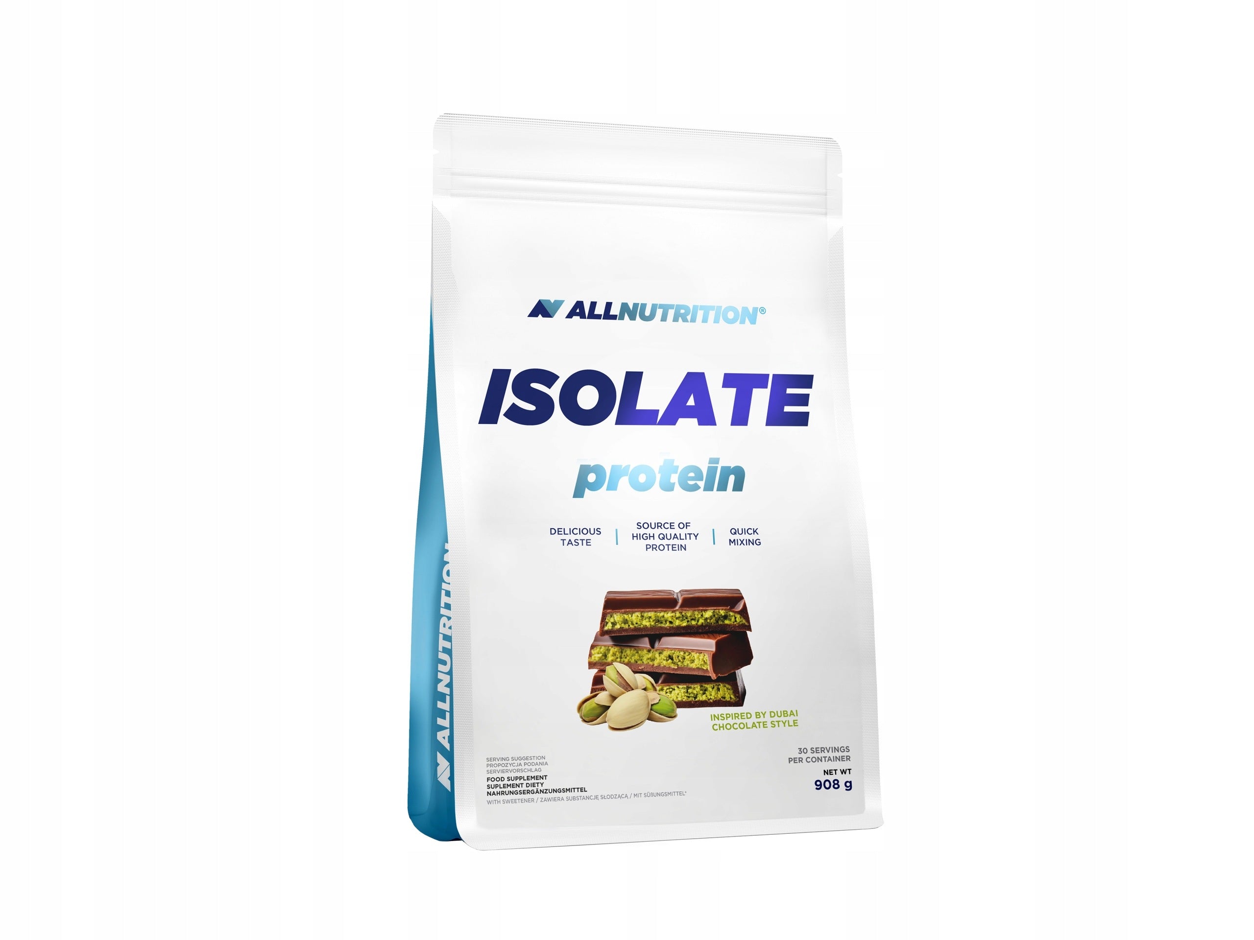 ALLNUTRITION ISOLATE PROTEIN 908 g DUBAI CHOCOLATE ISOLATE SHORT DATE