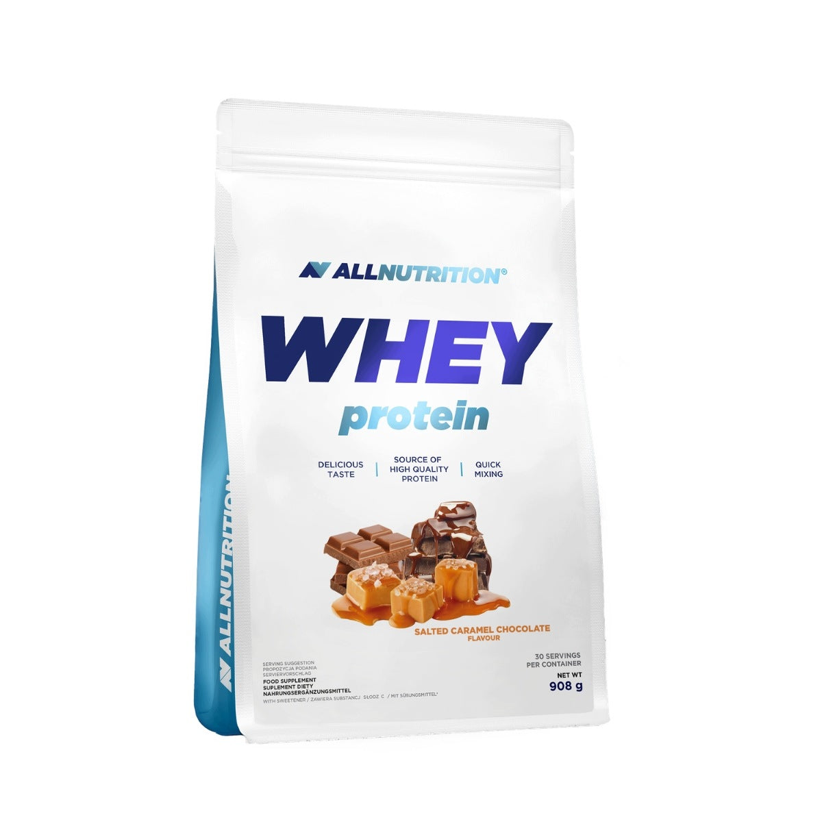 ALLNUTRITION ISOLATE PROTEIN 908g SALTY CARAMEL CHOCOLATE ISOLATE SHORT DATE