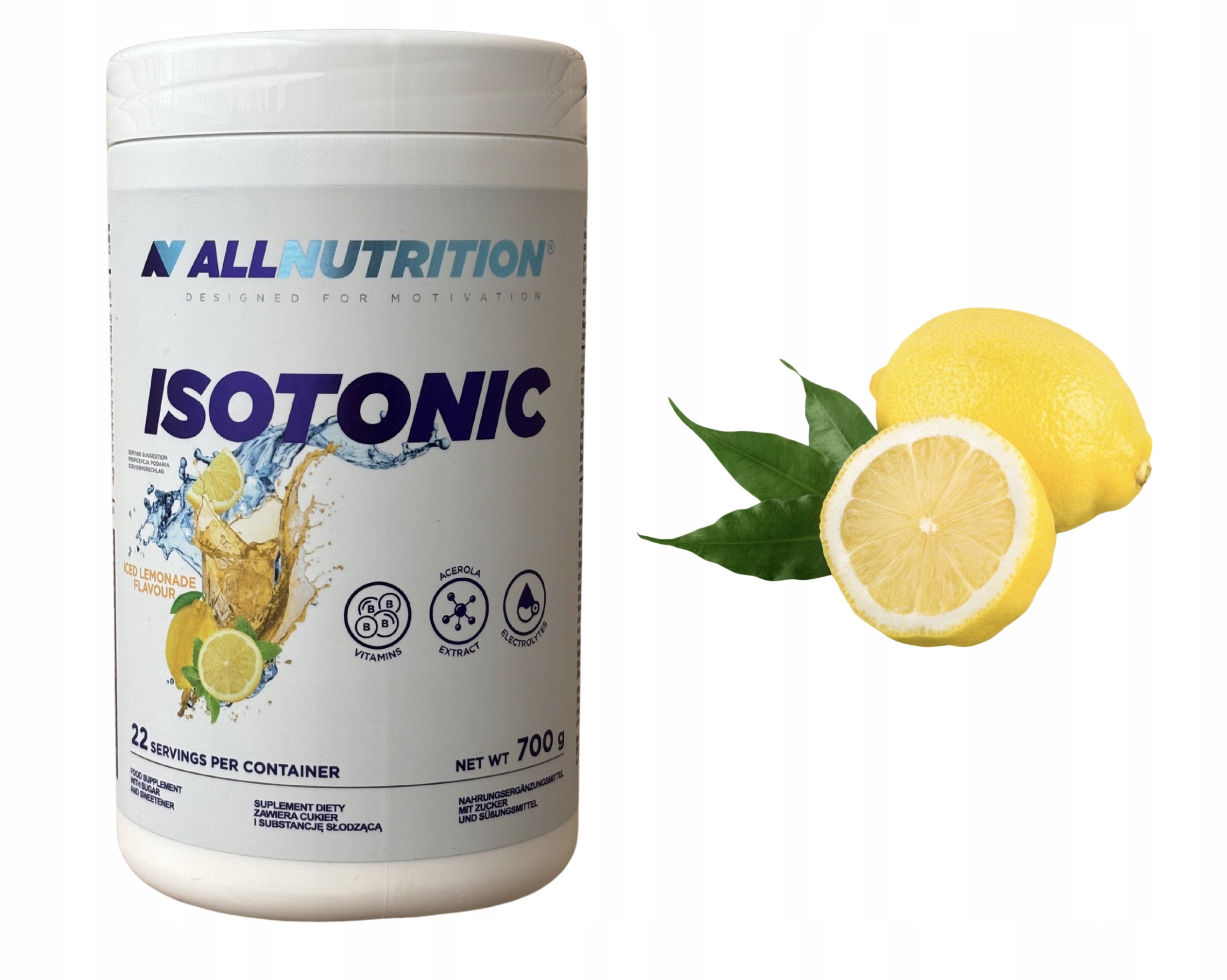 ALLNUTRITION Isotonic 700g lemon flavour electrolytes vitamins hydration Expiration date at least 3 months from the date of purchase