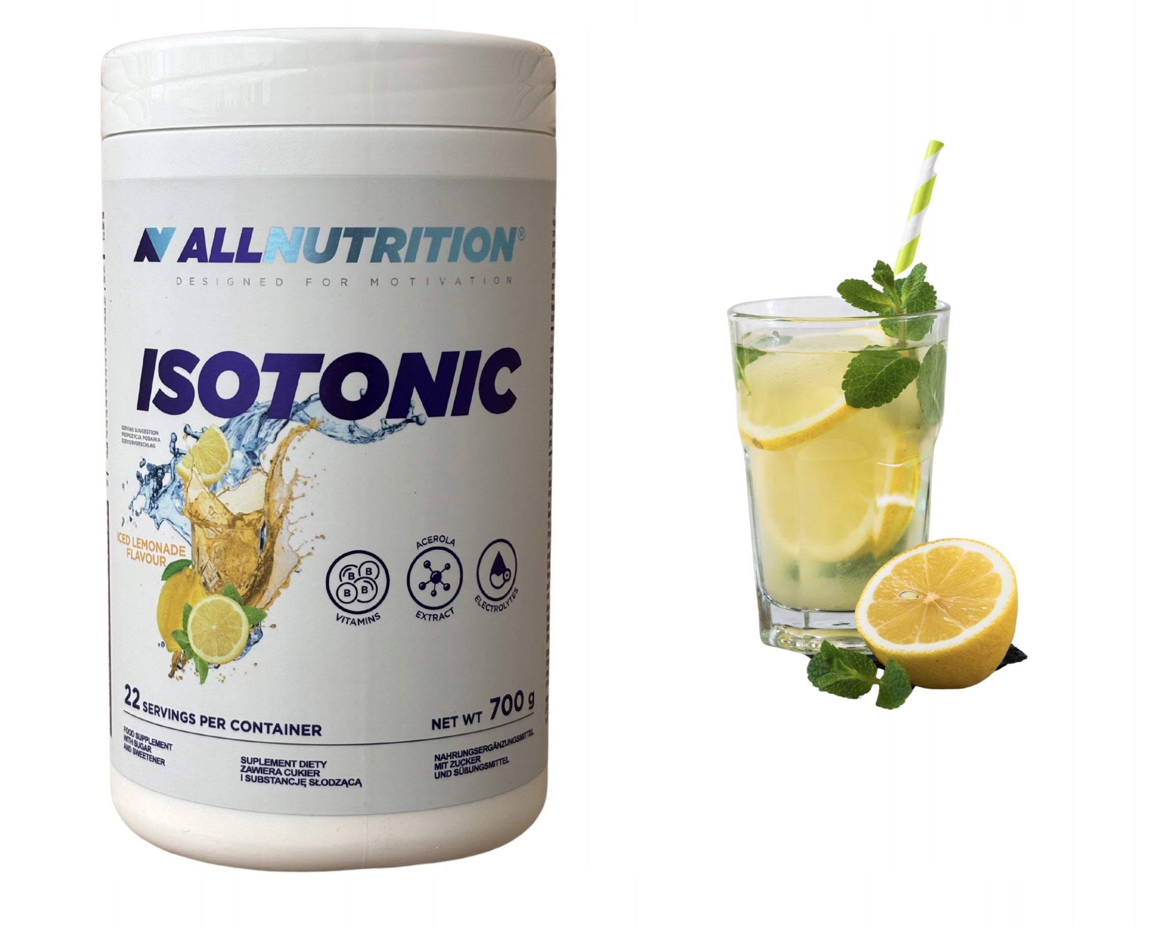 ALLNUTRITION Isotonic 700g lemonade electrolytes vitamins hydration Expiration date at least 3 months from the date of purchase
