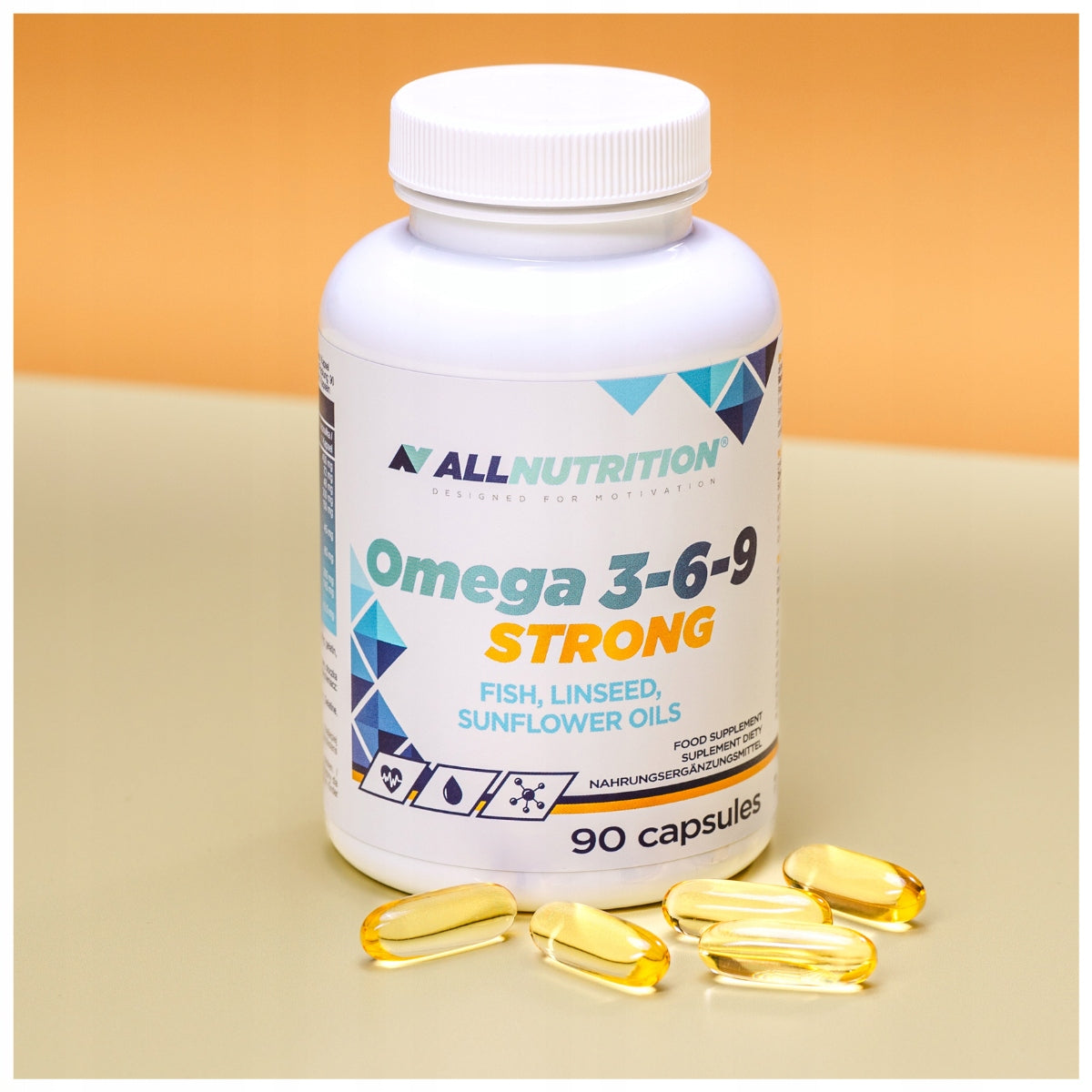 ALLNUTRITION OMEGA 3-6-9 STRONG 90 KAP FLAXSEED FISH OIL VITAMINS EAN (GTIN) 5902837755601