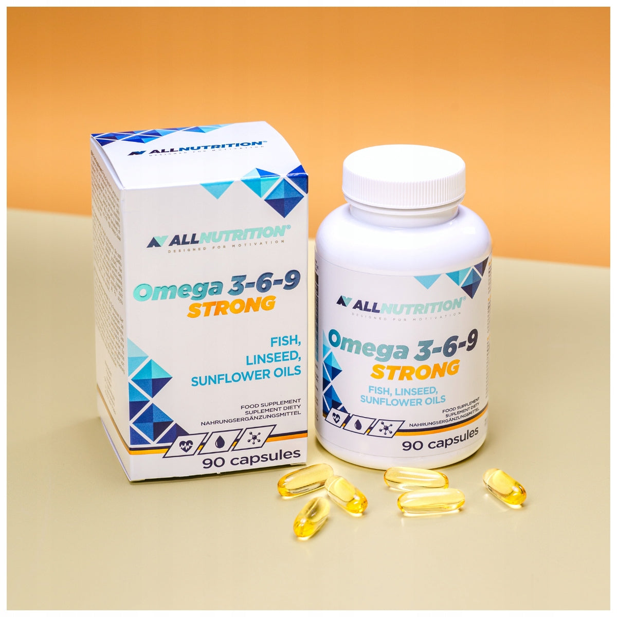 ALLNUTRITION OMEGA 3-6-9 STRONG 90 KAP FLAXSEED FISH OIL VITAMINS Manufacturer code 5902837755601