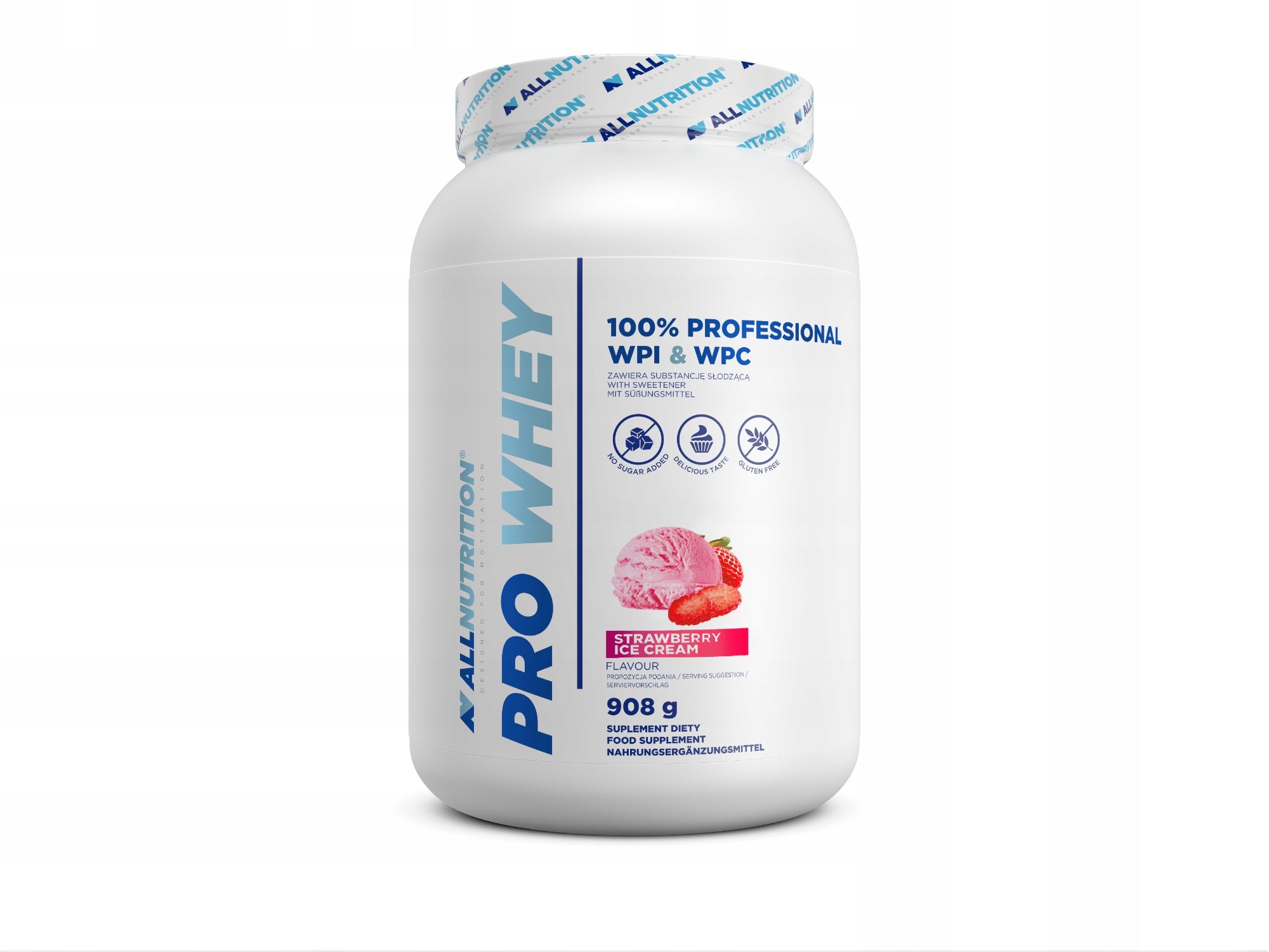 ALLNUTRITION PRO WHEY 908g STRAWBERRY PROTEIN WPC WPI ISOLATE PROTEIN MUSCLE