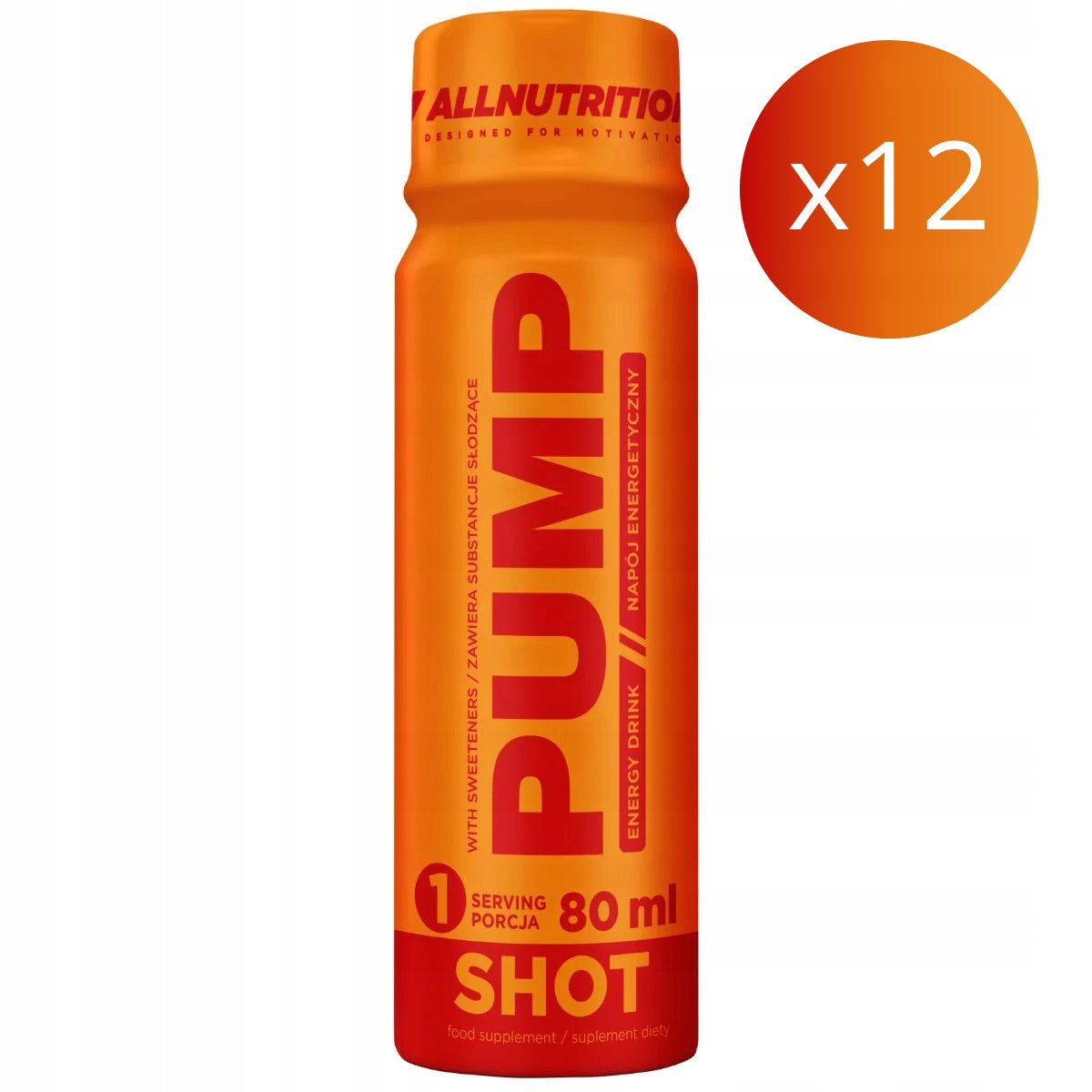 ALLNUTRITION PUMP SHOT 80ml PRE-WORKOUT ENERGY SET OF 12
