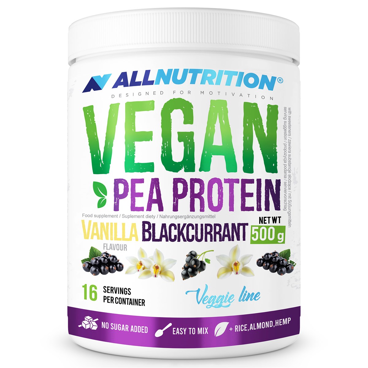 ALLNUTRITION VEGAN PEA PROTEIN 500G PEA PROTEIN VEGETARIAN VANILLA-CURRANT