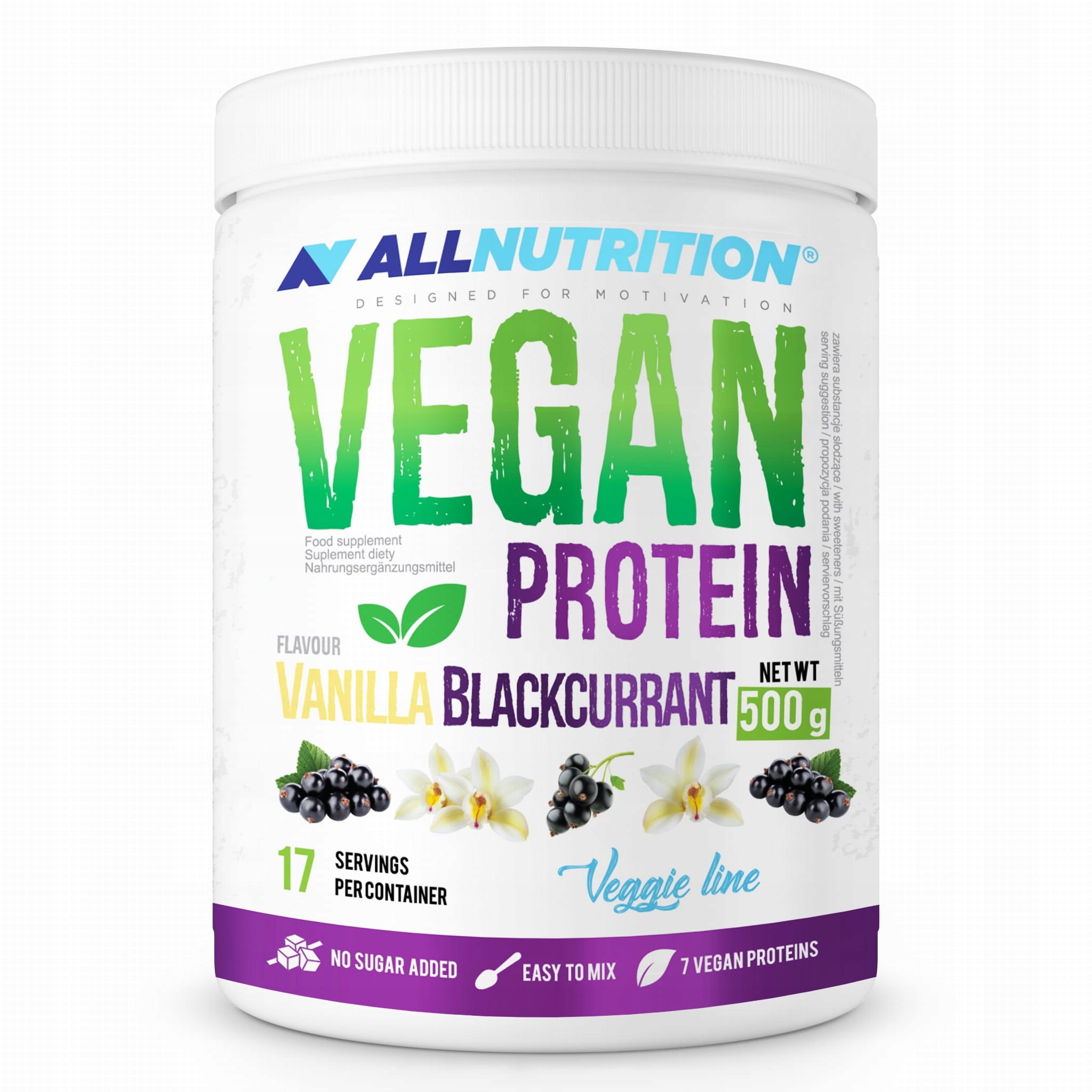 ALLNUTRITION VEGAN PROTEIN 500G vanilla Expiration date at least six months from the date of purchase