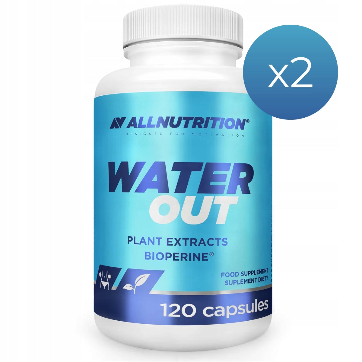 ALLNUTRITION WATER OUT 120 KAP x2 FAT BURNER SLIMMING REDUCTION