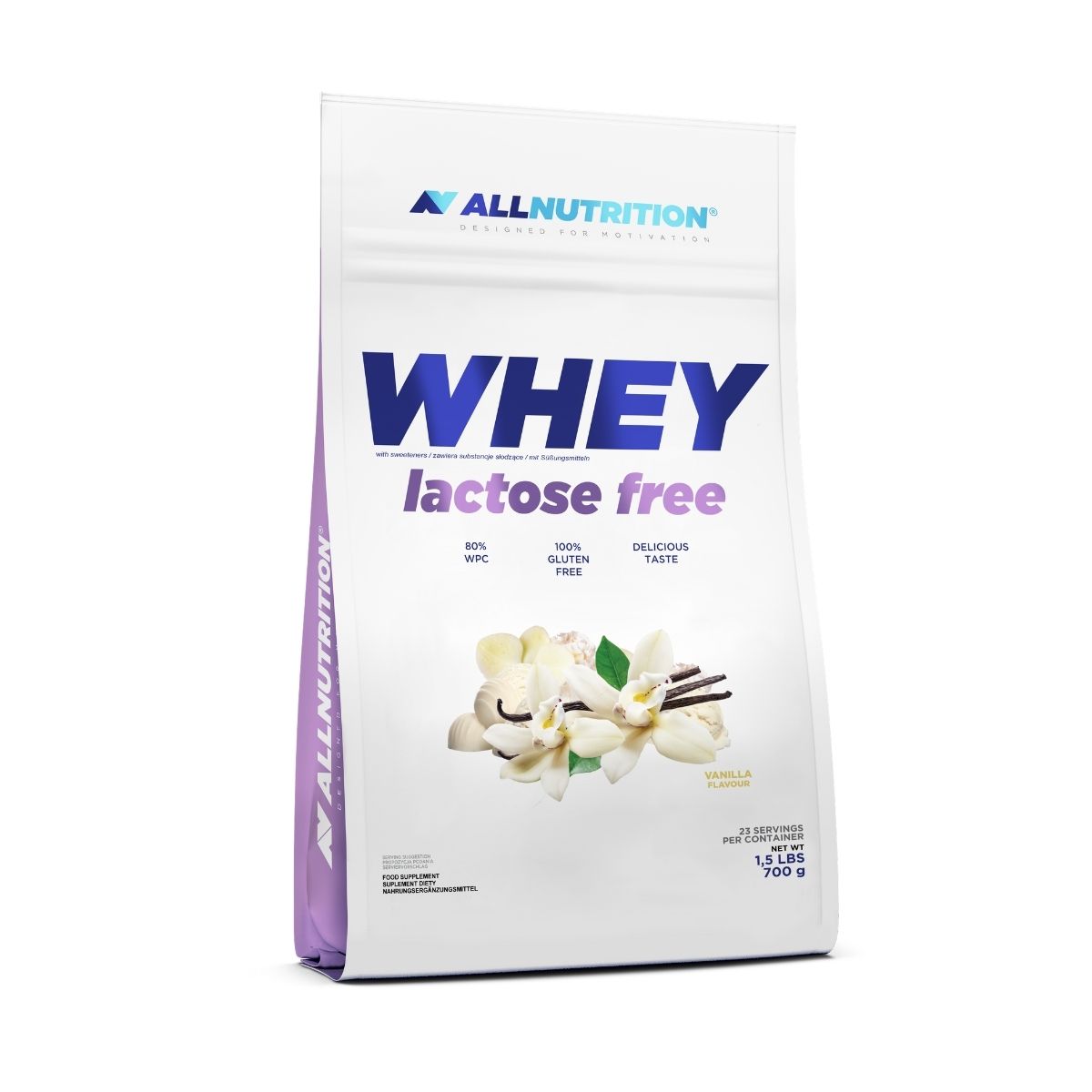 ALLNUTRITION WHEY LACTOSE FREE 700G VANILLA PROTEIN WPC LACTOSE-FREE MUSCLES