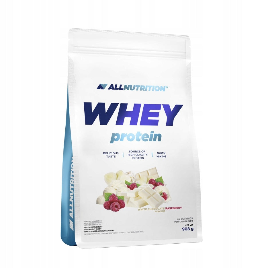 ALLNUTRITION WHEY PROTEIN 908g PROTEIN WPC WHITE CHOCOLATE-RASPBERRY MUSCLES