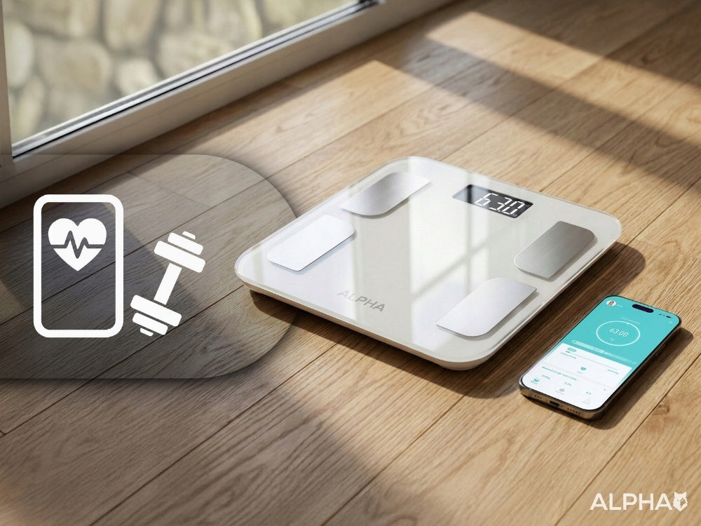 ALPHA Bathroom Scale Electronic Analytical Bluetooth Smart App Manufacturer code 5906551405880