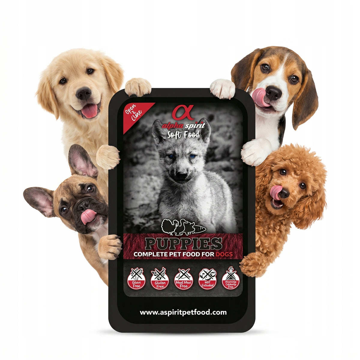 ALPHA SPIRIT PUPPIES 200g FOR PUPPIES SINGLE TRAY