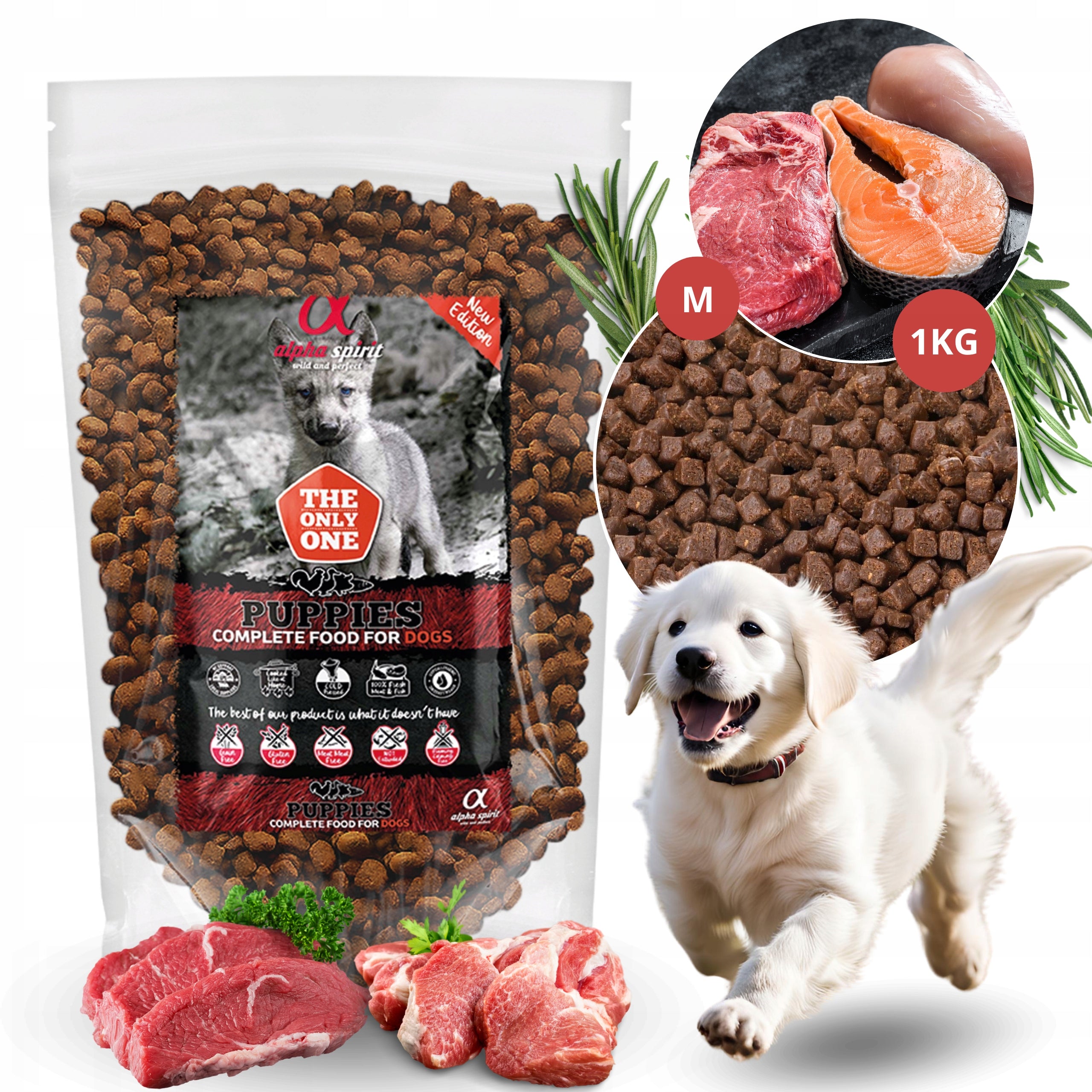 ALPHA SPIRIT PUPPIES DRY FOOD SEMI-SOFT 1KG