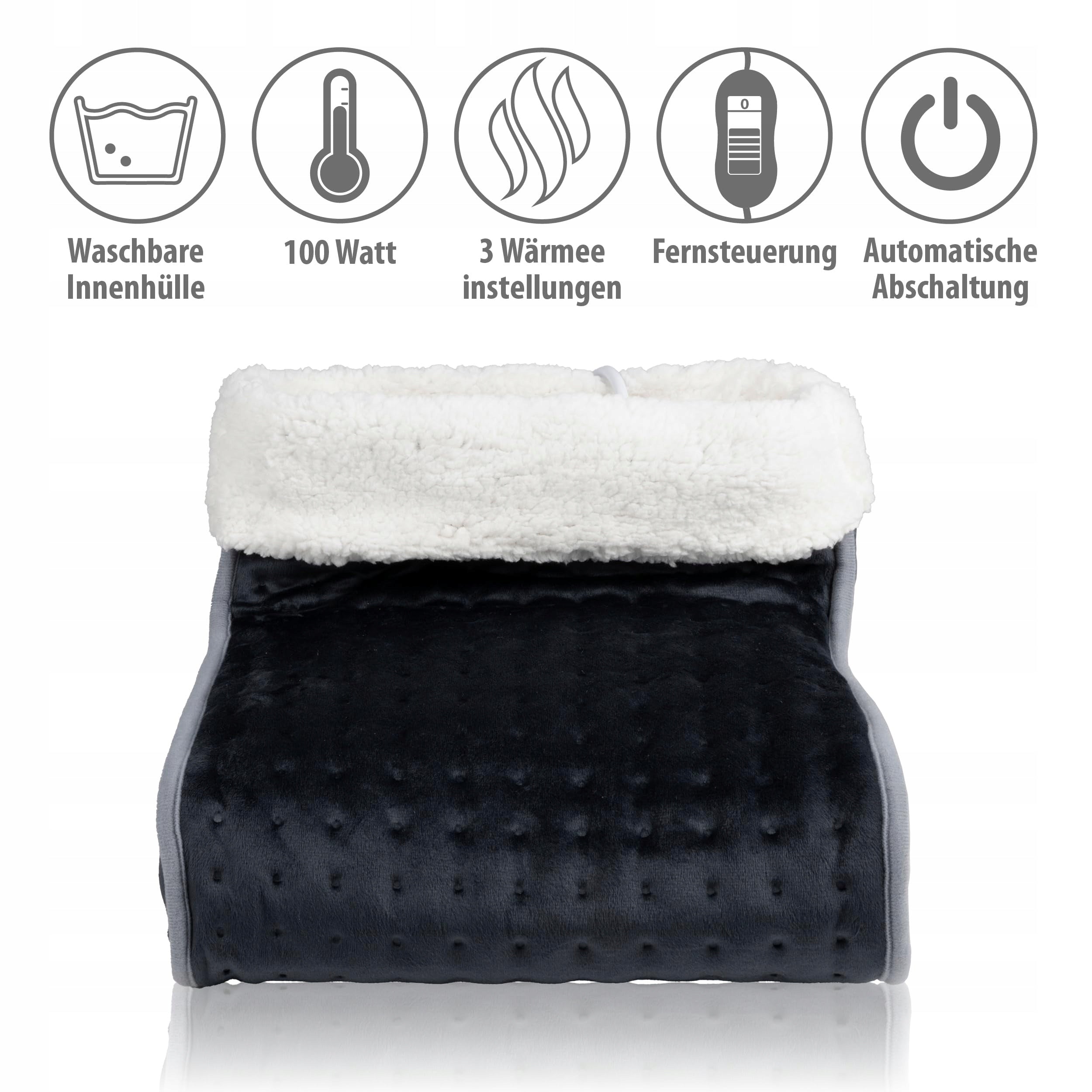 ALPINA Electric Foot Warmer with 3 Heating Levels for Adults Medical device no