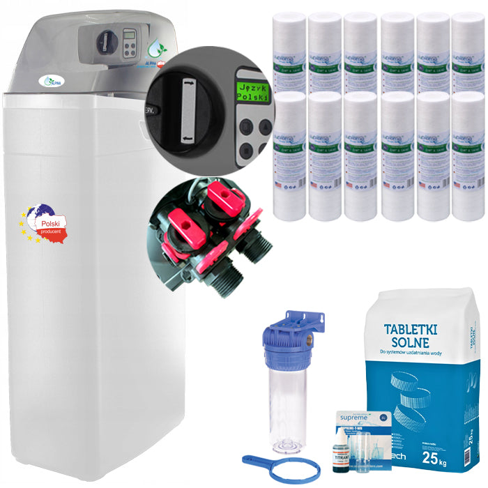 ALPINA SUPRA_30, WATER SOFTENER 30 L, MENU AND MANUFACTURER PL, BY-PASS, FREEBIES