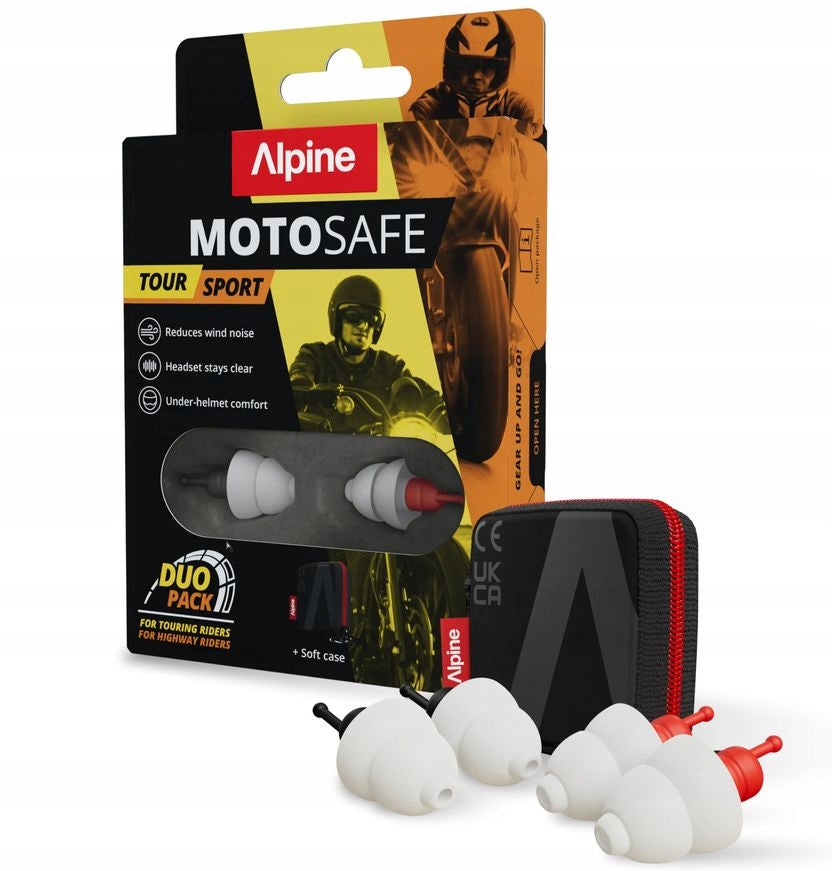 ALPINE MOTOSAFE DUO Stoppers Hearing Protectors Ear Plugs for Motorcycle