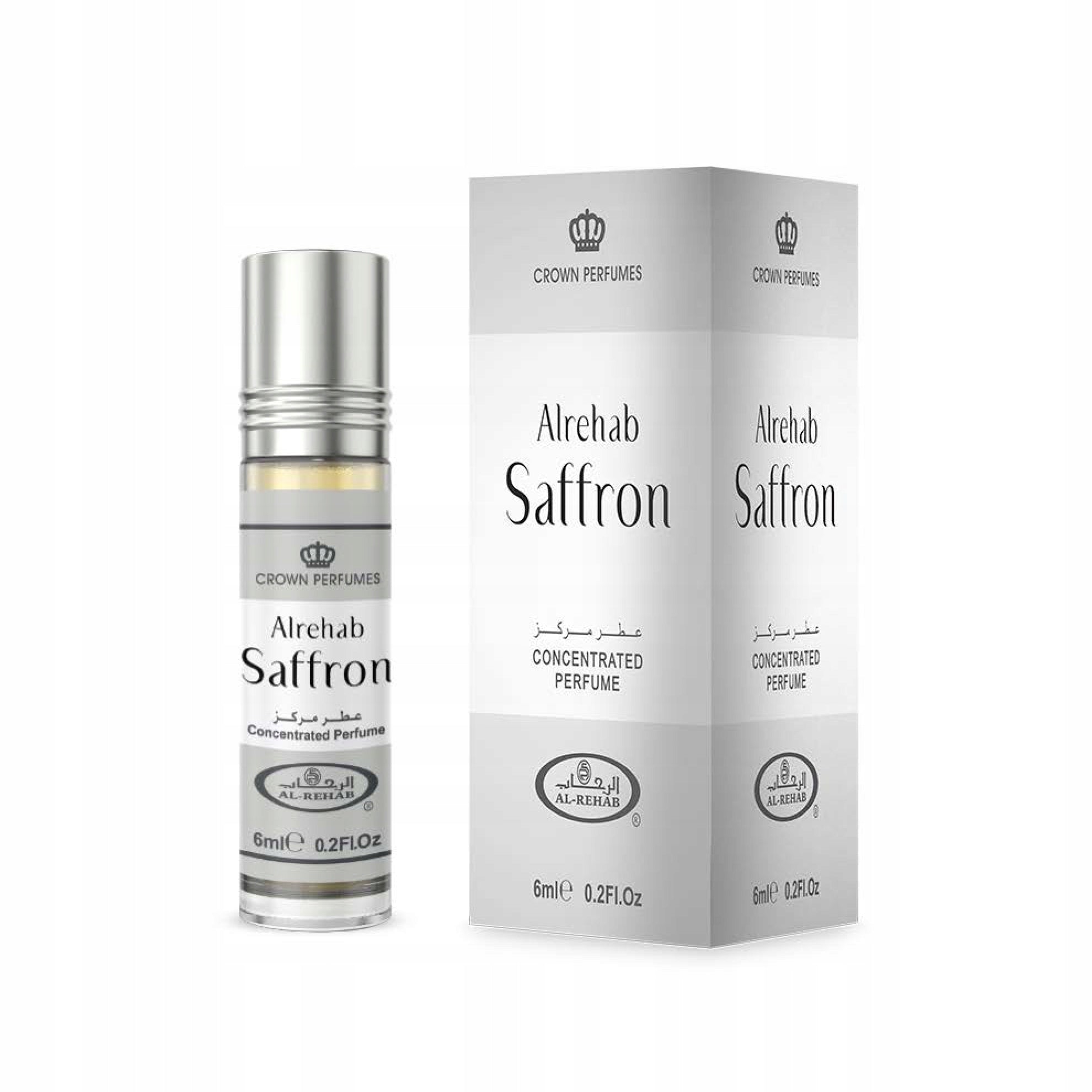 ALREHAB SAFFRON ARABIC PERFUME IN UNISEX OIL MUSK SAFFRON 6ml AL REHAB Packaging status original