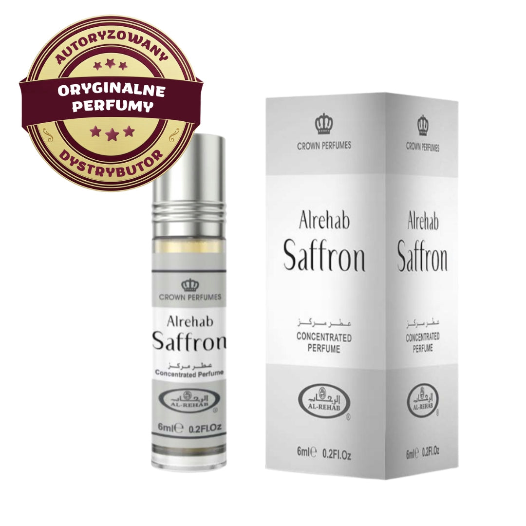 ALREHAB SAFFRON ARABIC PERFUME IN UNISEX OIL MUSK SAFFRON 6ml AL REHAB