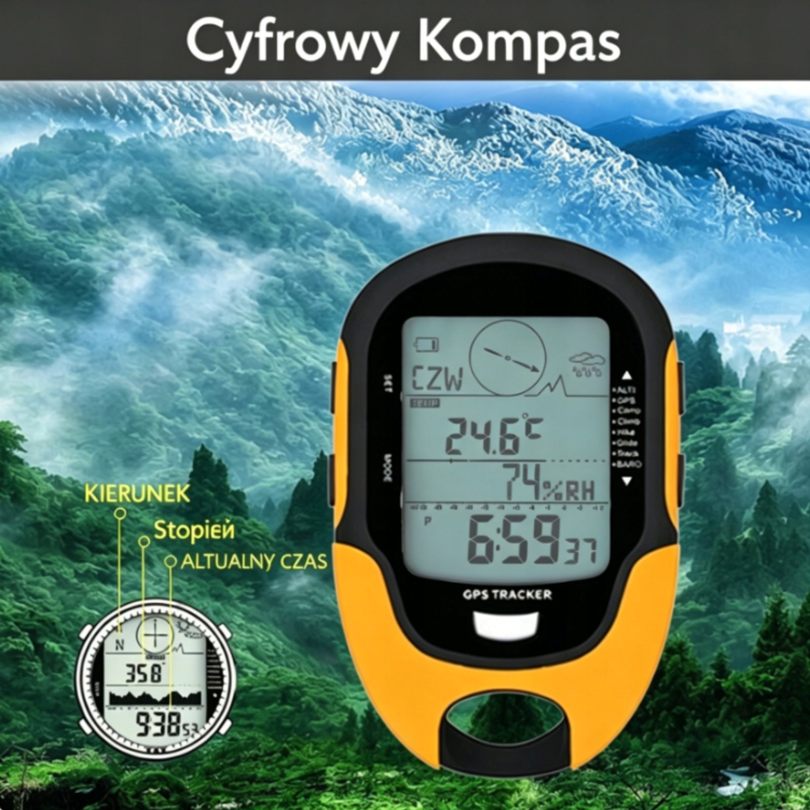 ALTIMETER BAROMETER MANUAL MULTIFUNCTIONAL RECEIVER GPS AND BEIDOU Manufacturer code hong
