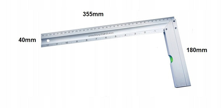 ALUMINIUM ANGLE WITH LEVEL GAUGE 350 MM Brand Tagred