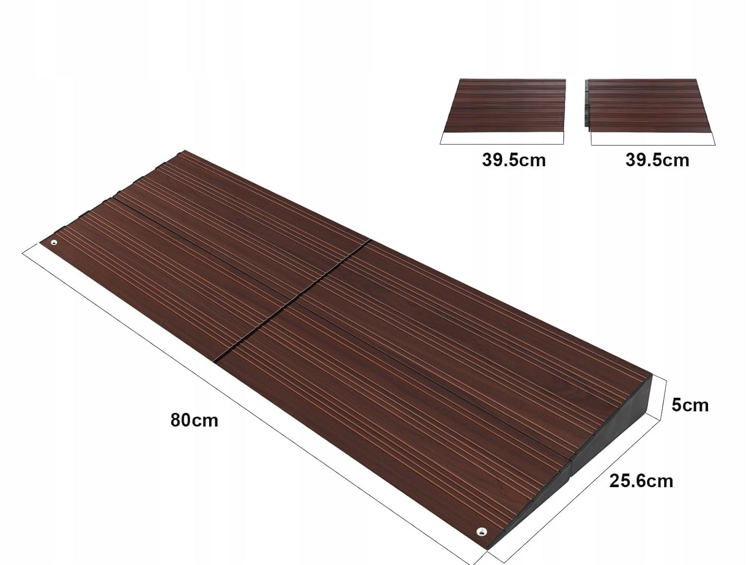 ALUMINIUM CURB RAMP BROWN 80X25,6X5 1000KG TROLLEYS DRIVEWAY THRESHOLDS Brand Liekumm