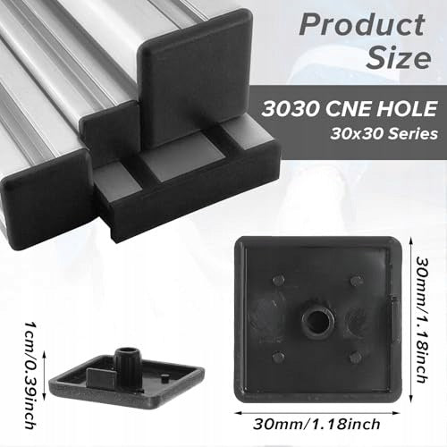 ALUMINIUM END CAPS PROFILE 30X30 ABS TIP COVERS SET OF 40 Manufacturer code Nieoznaczona