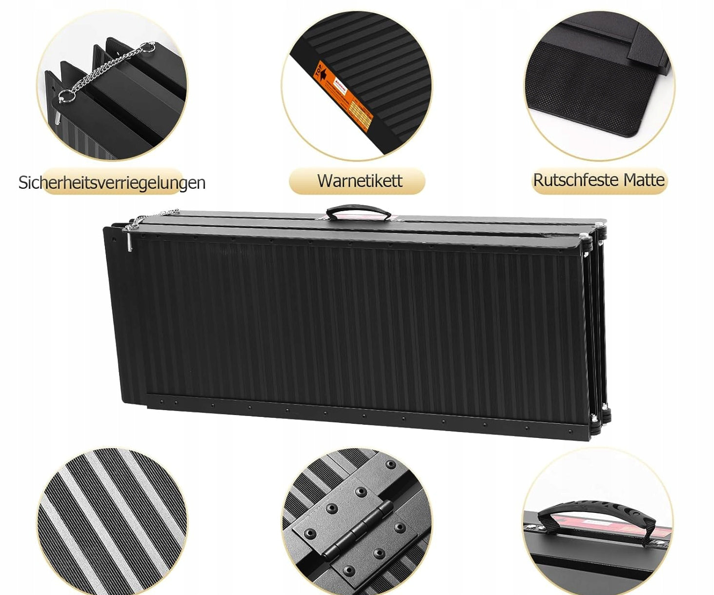 ALUMINIUM FOLDING RAMP 152X72 360KG WHEELCHAIRS BICYCLES MOTORBIKES Manufacturer code GDH152