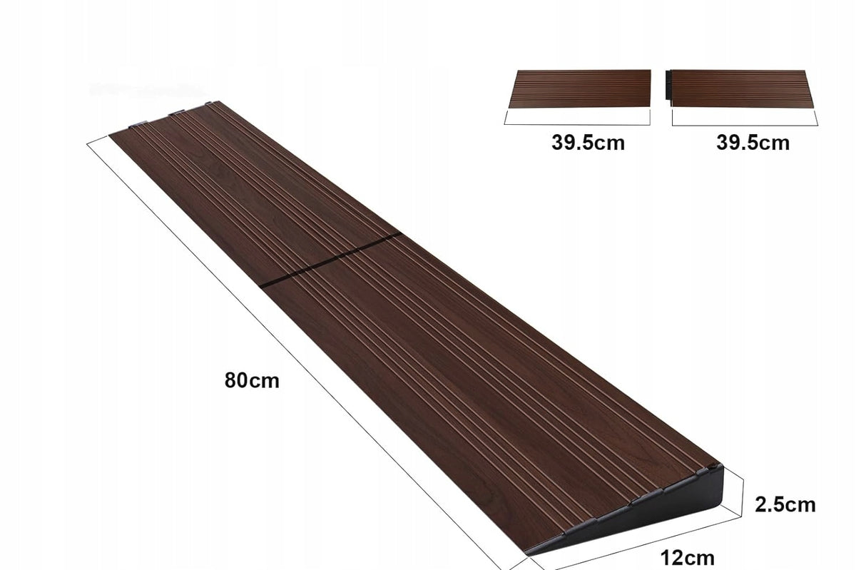 ALUMINIUM FOLDING RAMP BROWN 80X12X2,5 1000KG DRIVEWAY CURBS Brand Liekumm