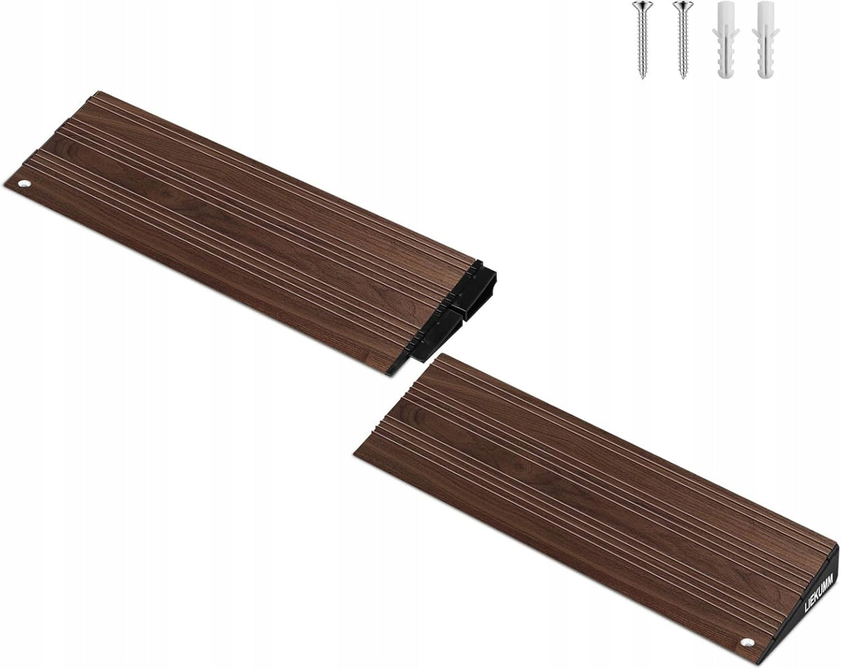 ALUMINIUM FOLDING RAMP BROWN 80X12X2,5 1000KG DRIVEWAY CURBS