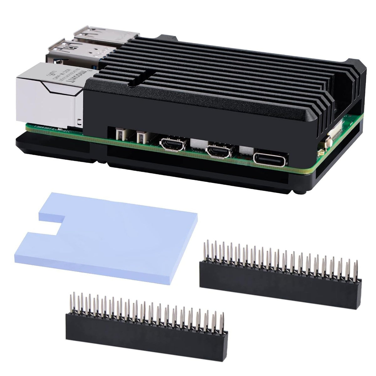ALUMINIUM HOUSING FOR RASPBERRY PI 5 WITH PASSIVE COOLING