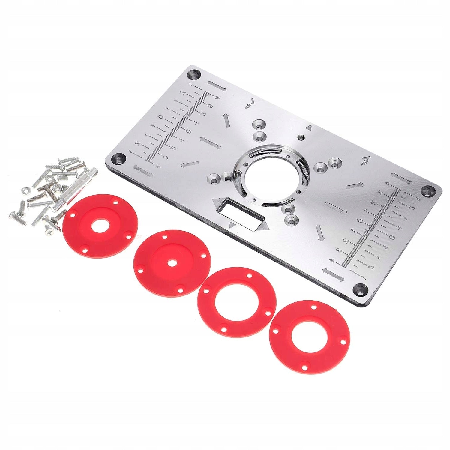ALUMINIUM PLATE FOR MILLING TABLE 235X120X8MM 70X62MM