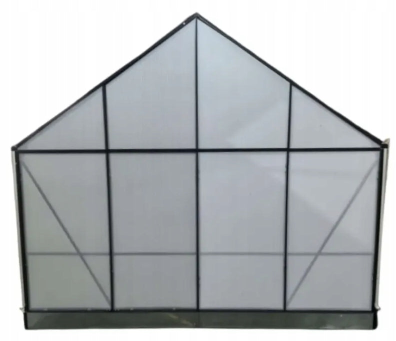 ALUMINIUM POLYCARBONATE GREENHOUSE 4 mm – 11 m² BLACK Length 3.8 m