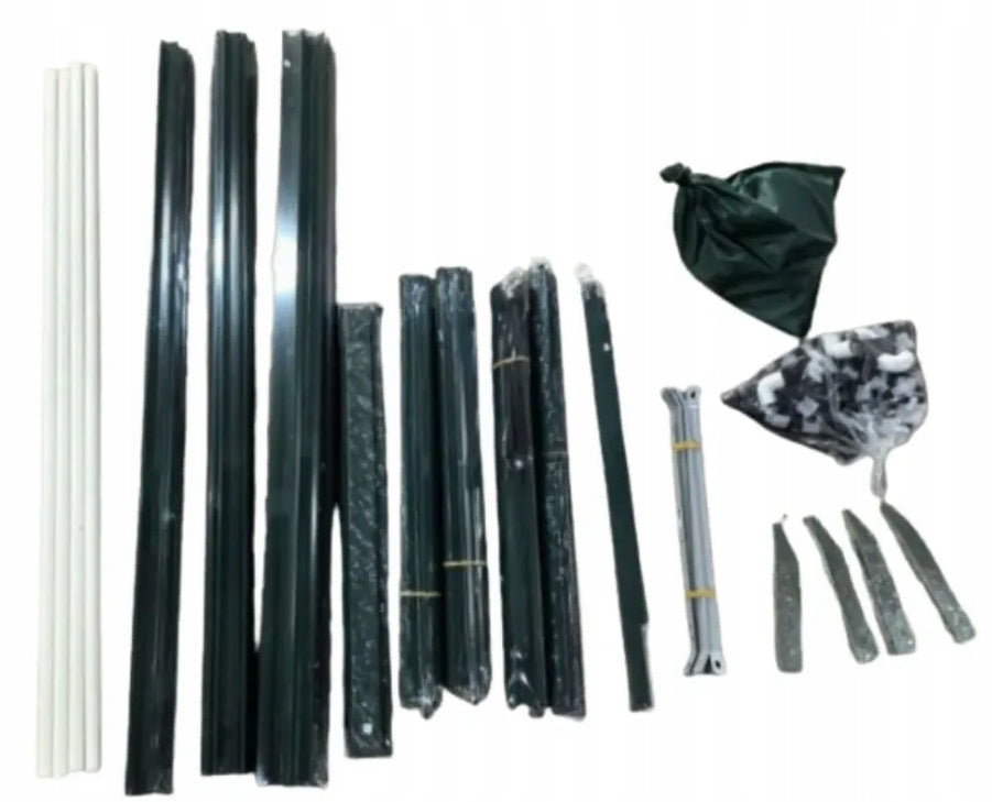 ALUMINIUM POLYCARBONATE GREENHOUSE 4 mm – 11 m² GREEN Length 4.3 m