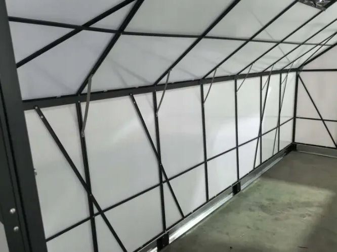 ALUMINIUM POLYCARBONATE GREENHOUSE 4 mm – 11 m² GREEN Packaging status original