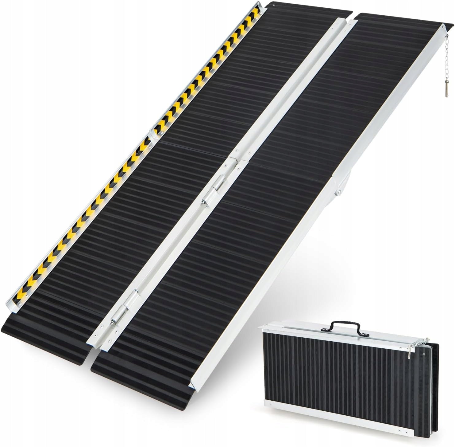 ALUMINIUM RAMP FOLDING TROLLEYS BICYCLES RAMPS FOLDING 152X74X8 270KG